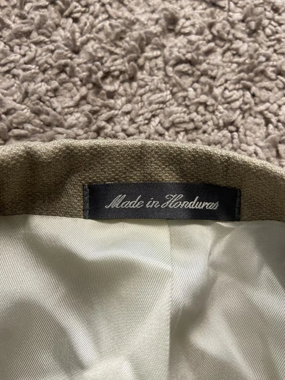 Oscar De La Renta Suit Jacket Mens 44 Long Beige Silk Wool Notch Lapel